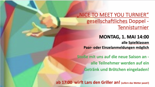 "nice to meet you" Turnier - gesellschaftliches Doppelturnier